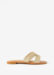 Darcy Gold Metallic Detail Sandals