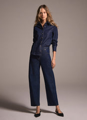 Dark Indigo Barrel Leg Jeans