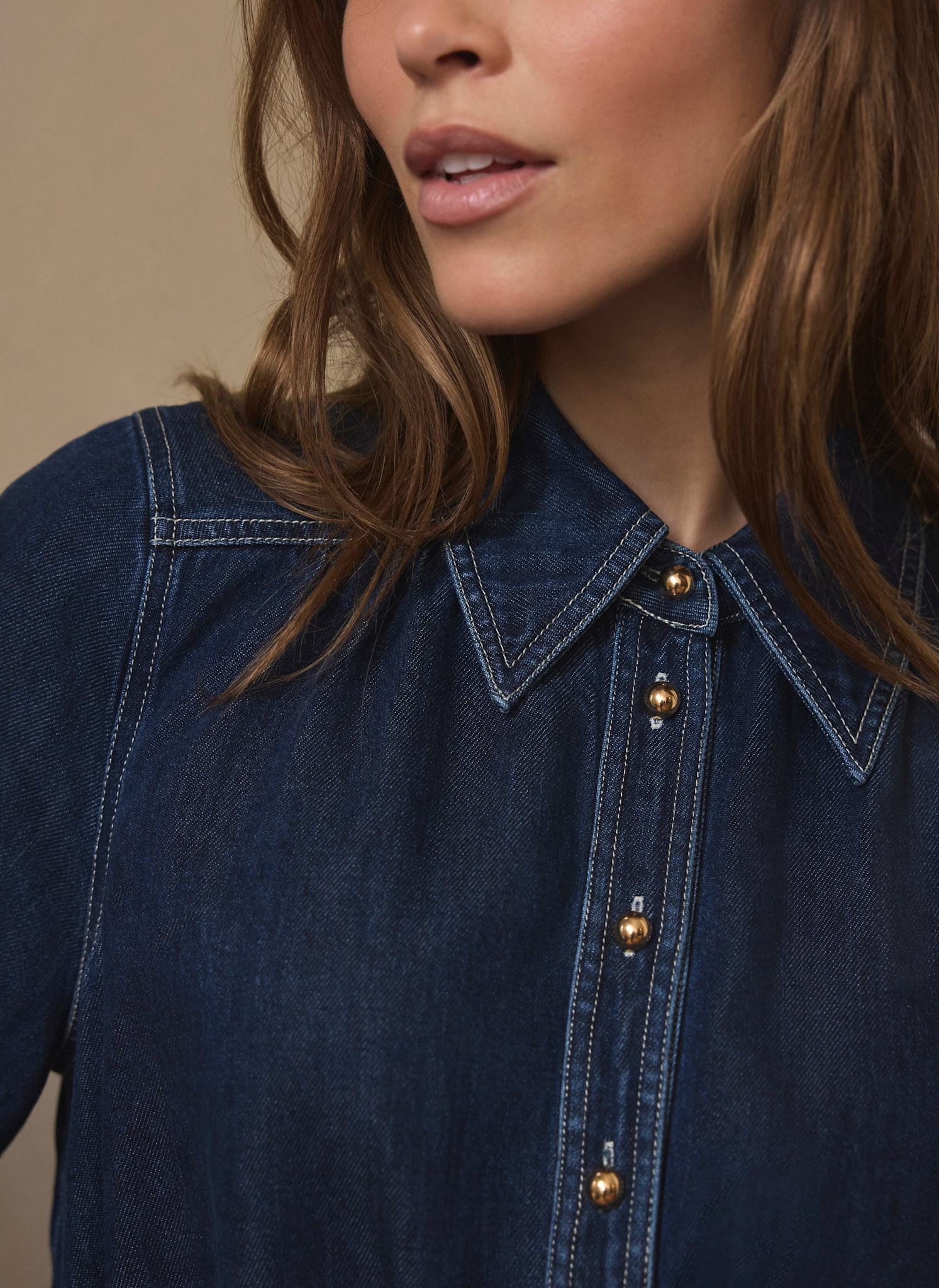 Dark Indigo Denim Jumpsuit