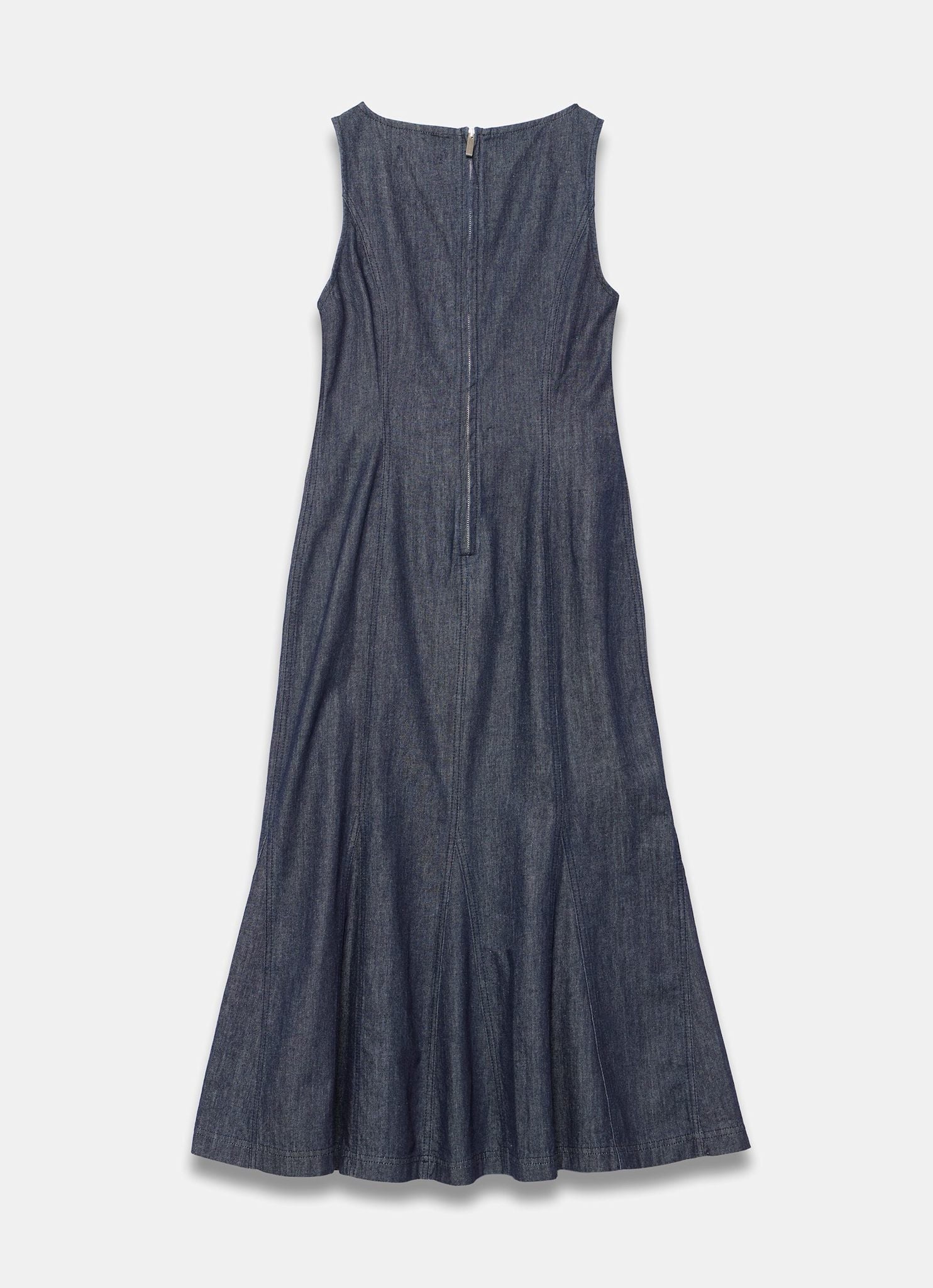Dark Indigo Denim Midi Dress