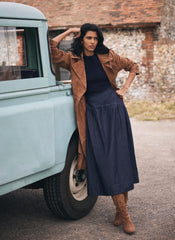 Dark Indigo Denim Maxi Skirt