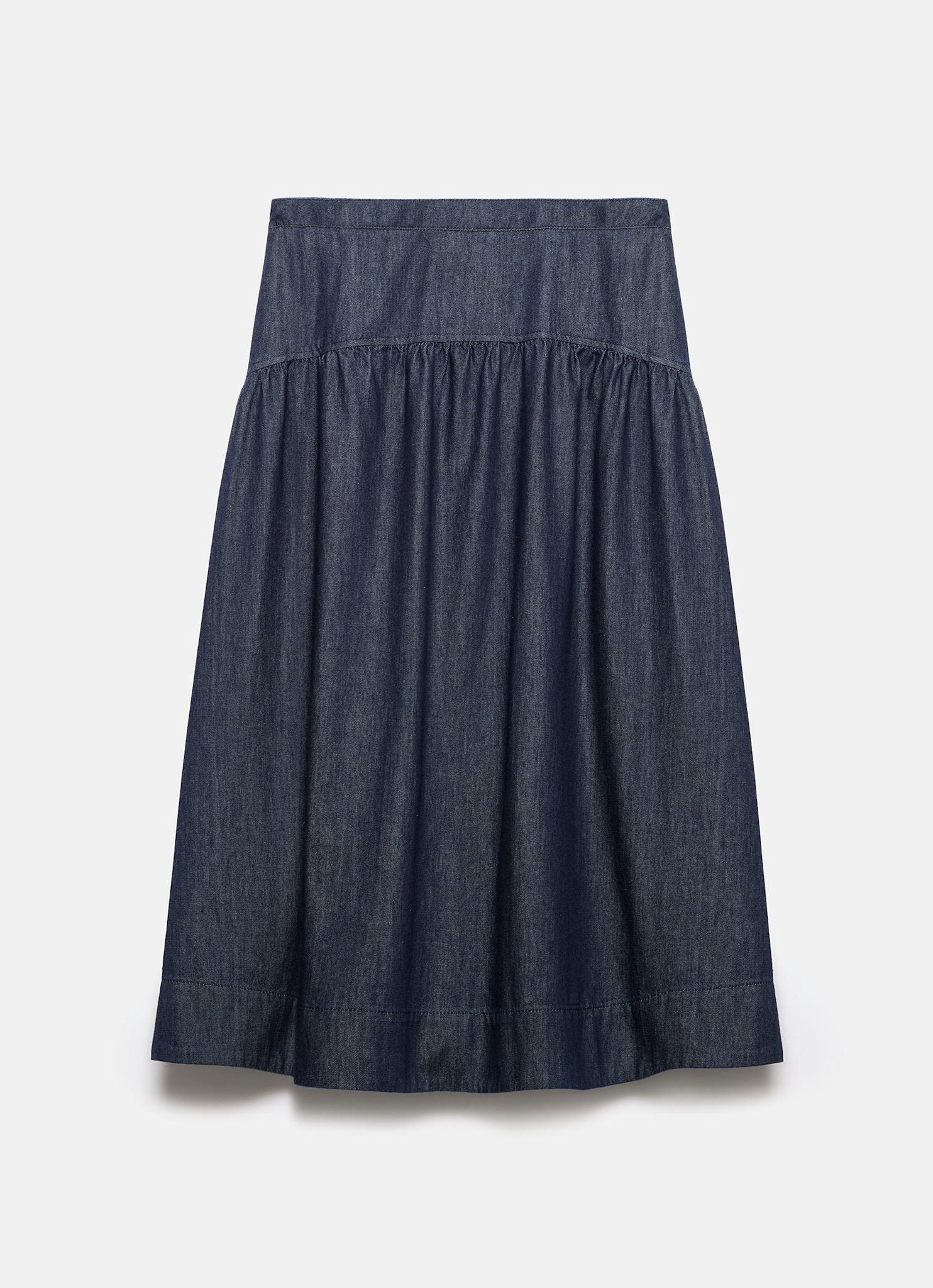 Dark Indigo Denim Maxi Skirt