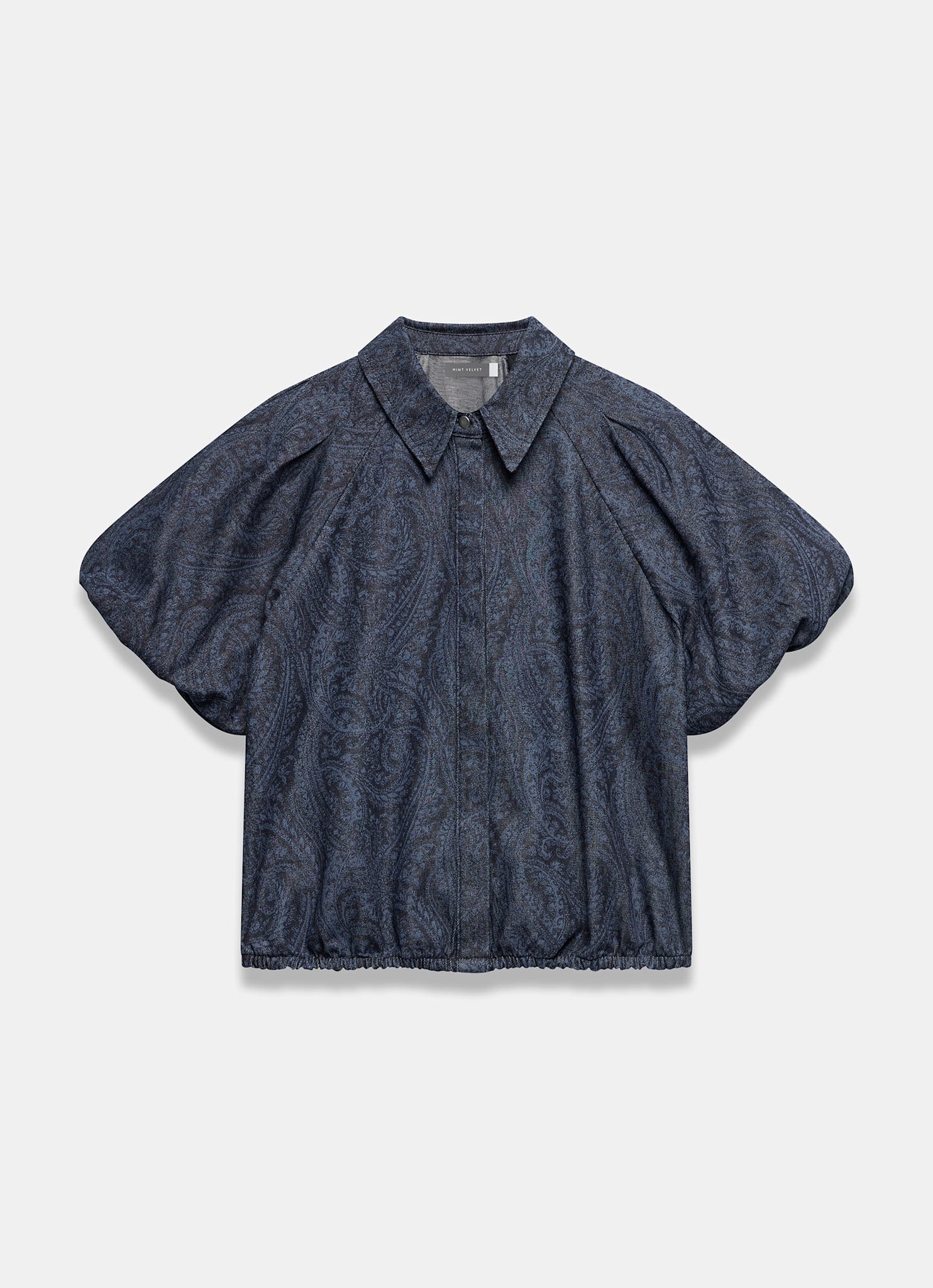 Dark Indigo Paisley Denim Shirt