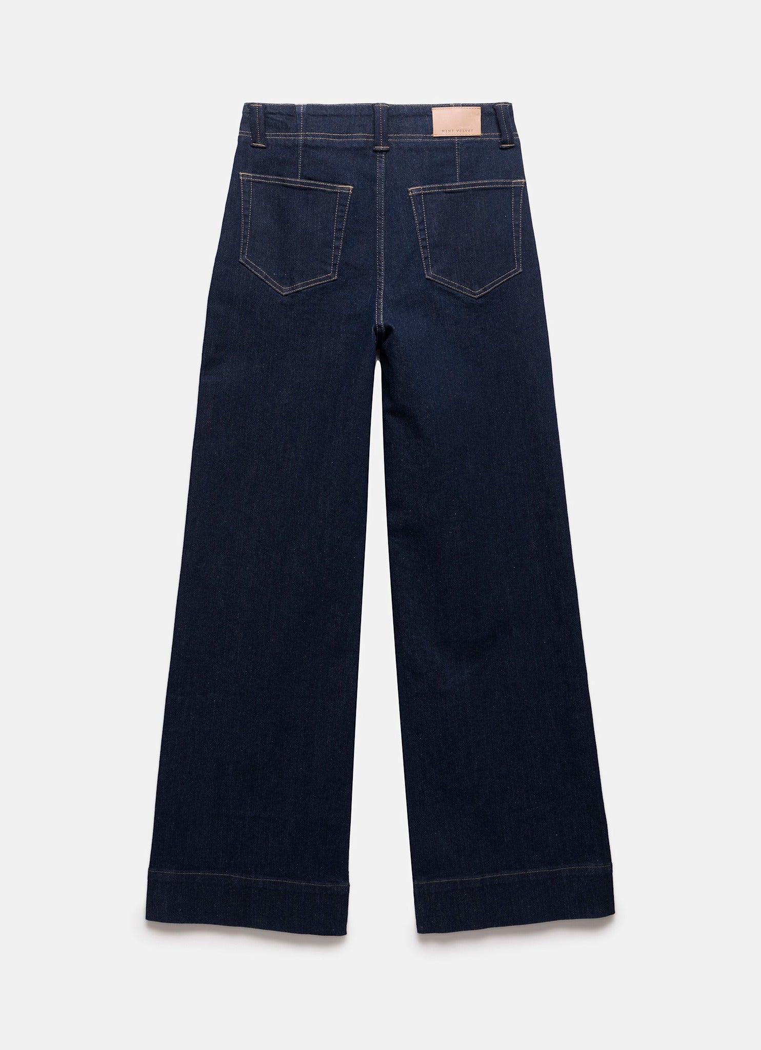 Dark Indigo Tailored Wide Leg Jeans