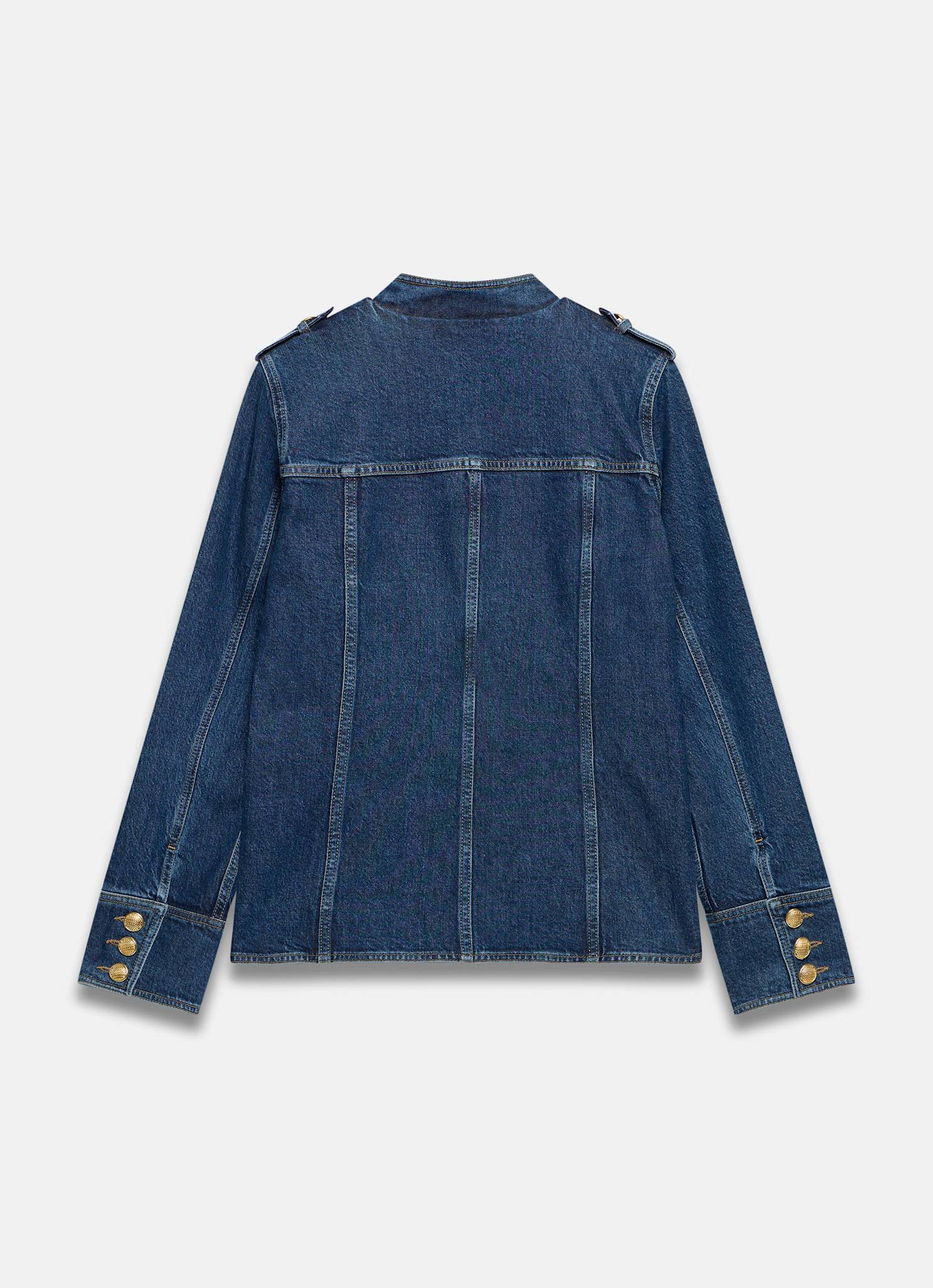 Indigo Denim Military Jacket