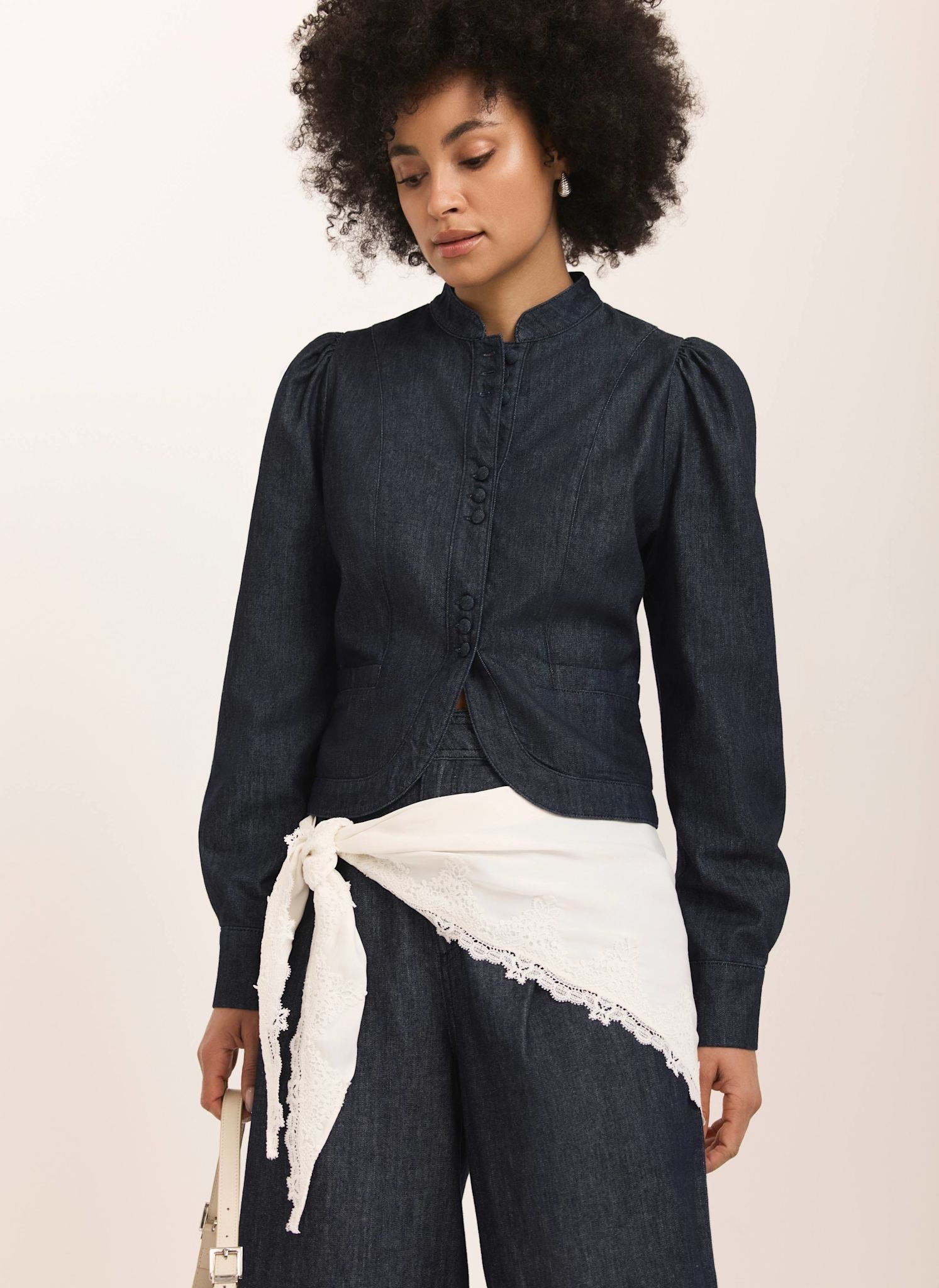 Dark Indigo Denim Long Sleeve Jacket