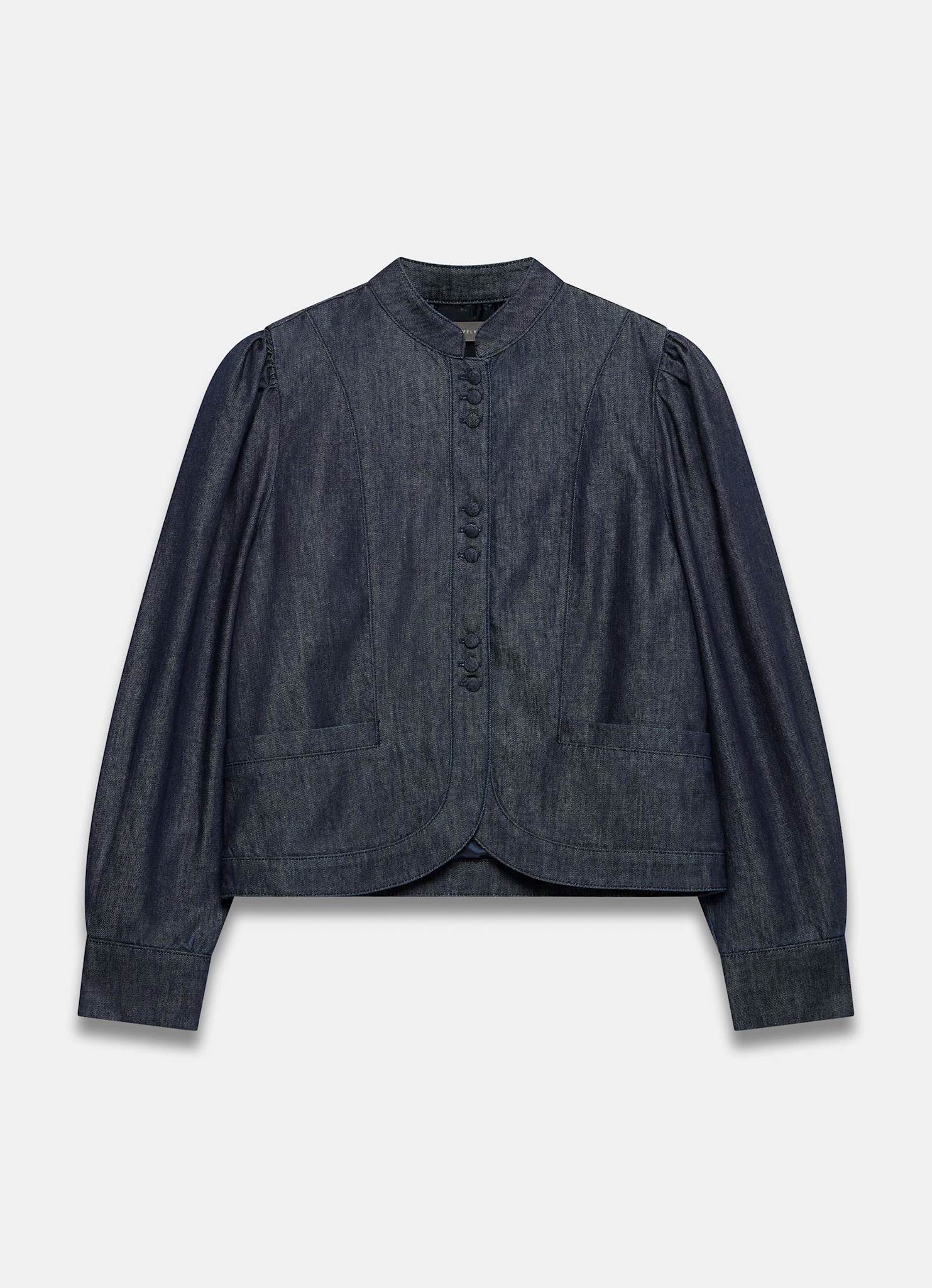 Dark Indigo Denim Long Sleeve Jacket