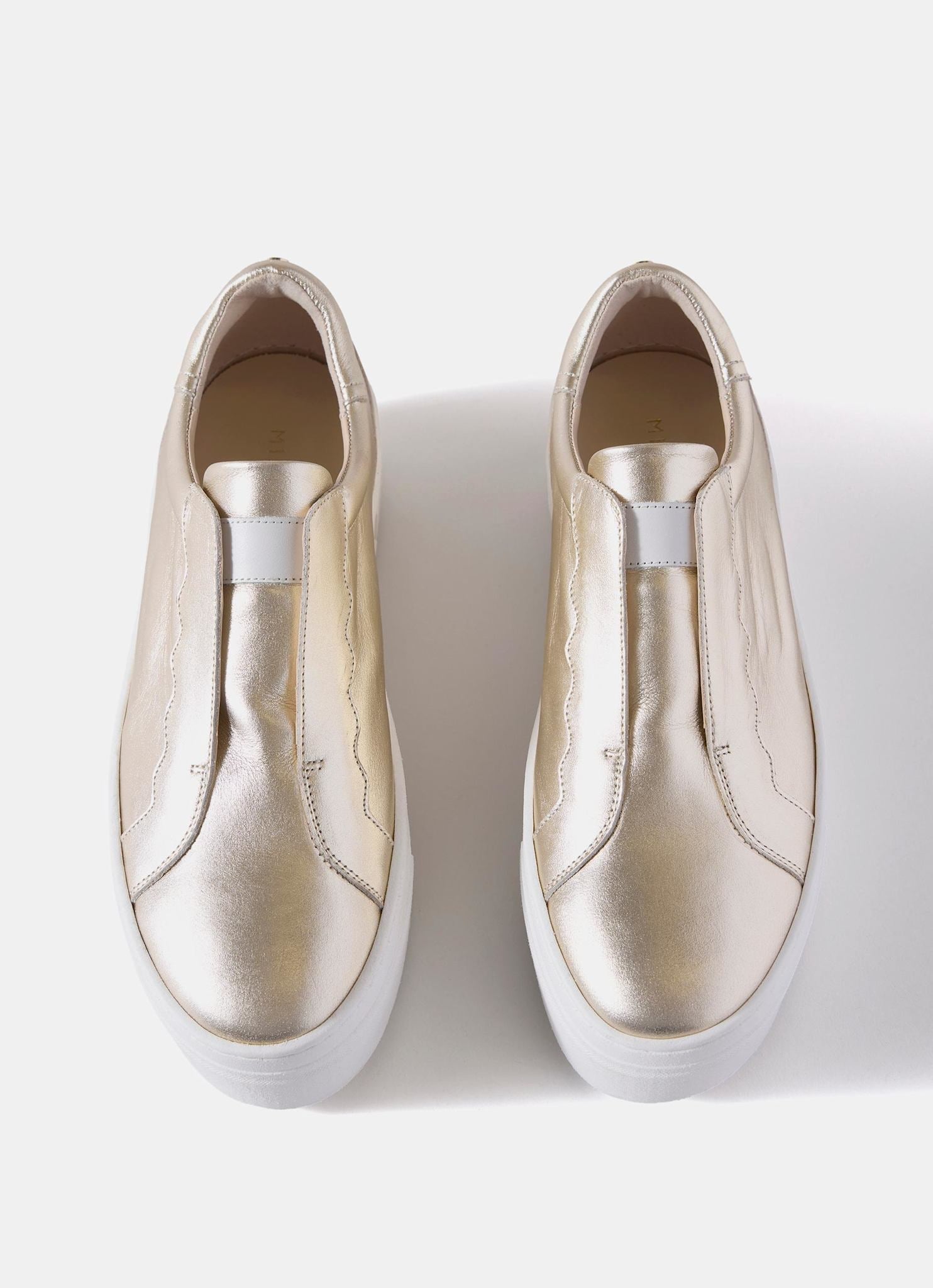 Ellie Gold Platform Trainers