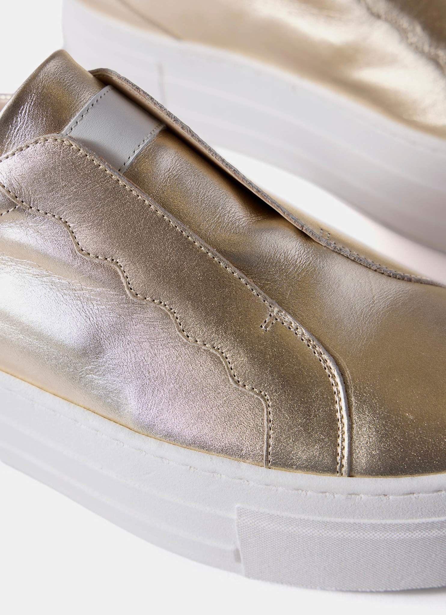 Ellie Gold Platform Trainers