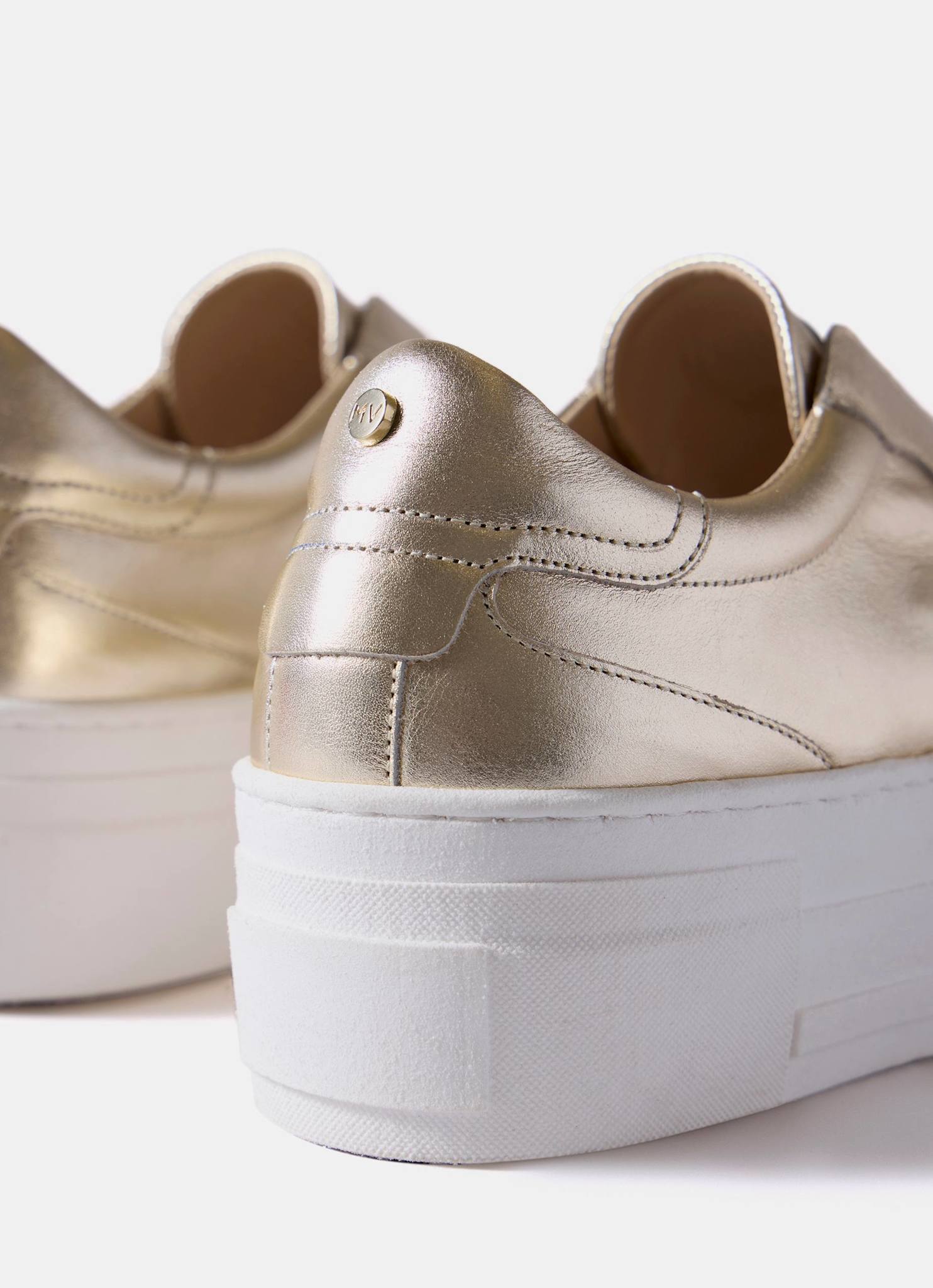 Ellie Gold Platform Trainers