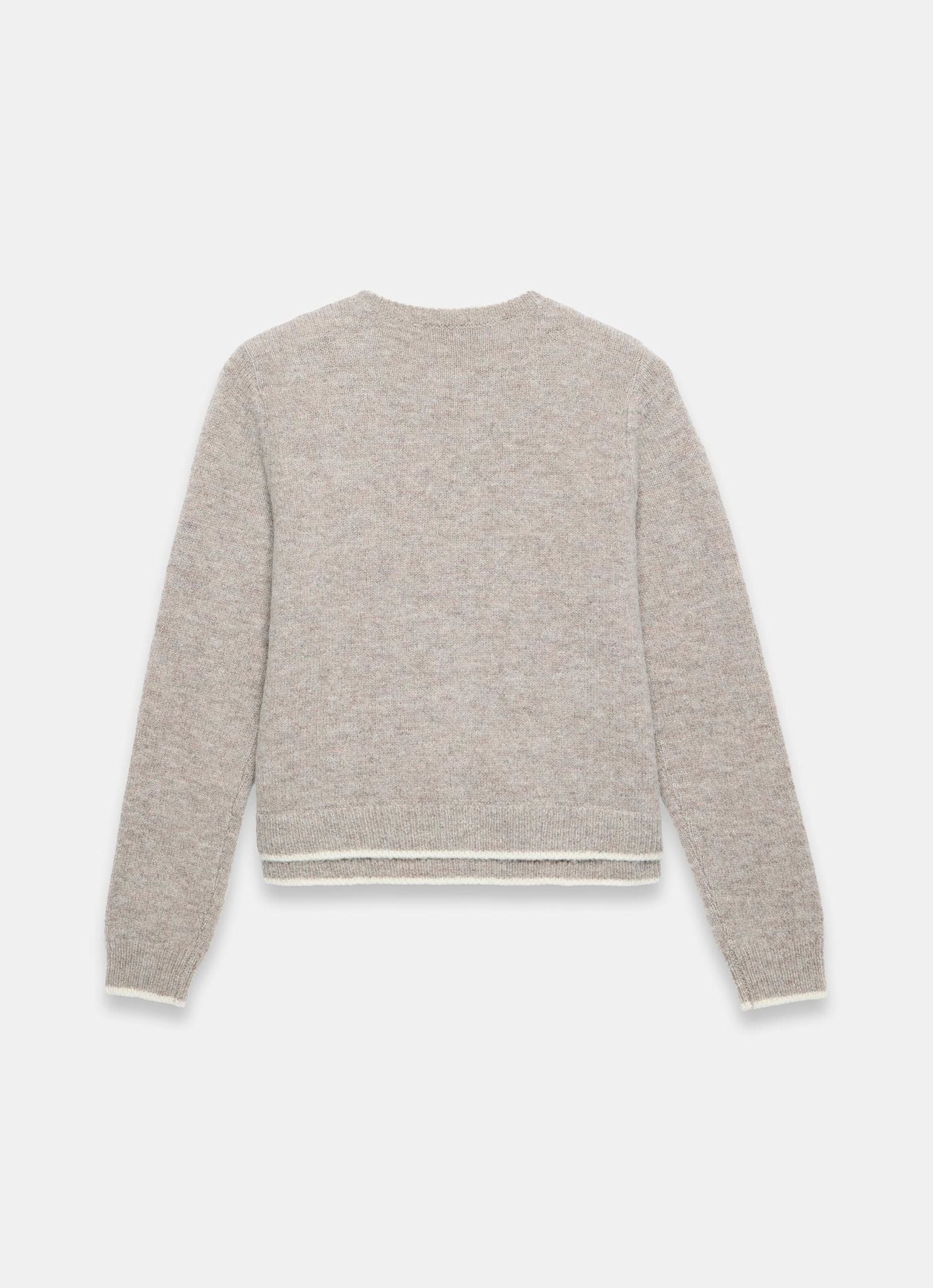 Neutral Double Layer Knit Cardigan