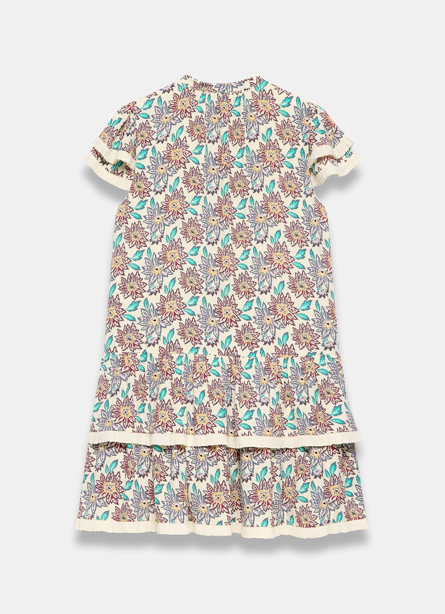 Cream Floral Print Mini Dress