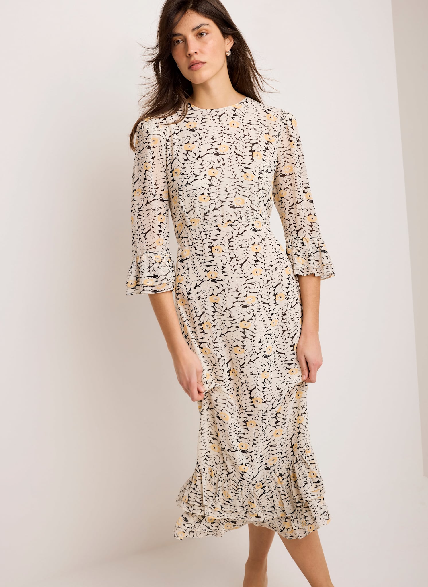 Floral Print Midi Dress