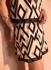 Neutral Geo Print Playsuit
