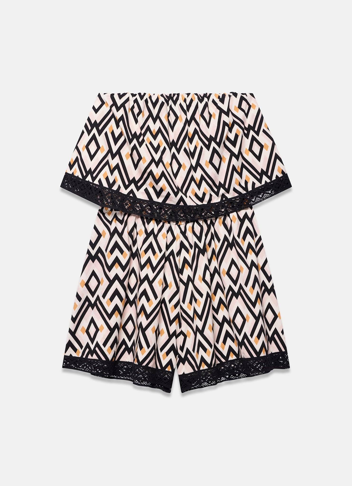 Neutral Geo Print Playsuit