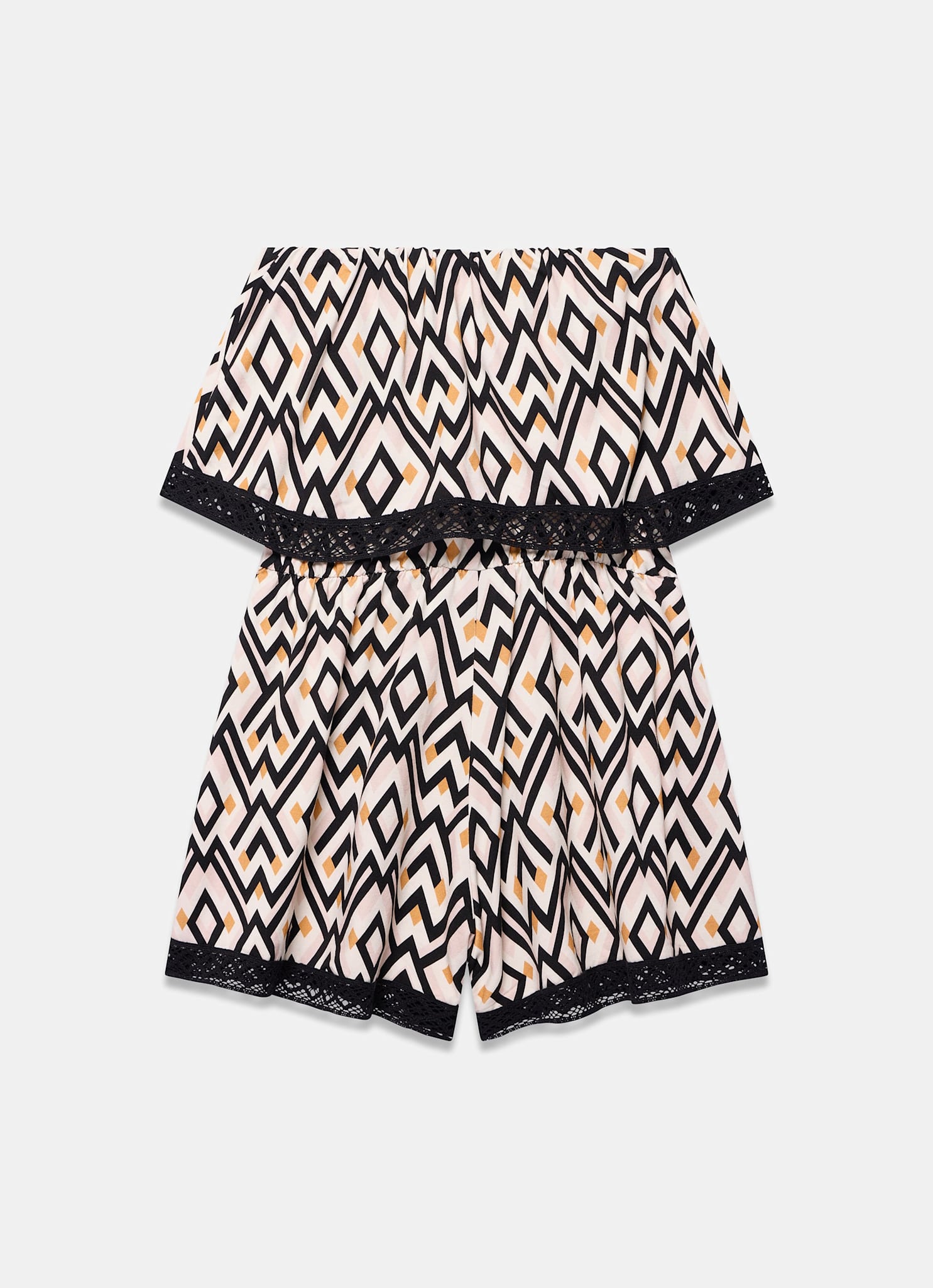Neutral Geo Print Playsuit