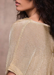 Gold Metallic Knit Top