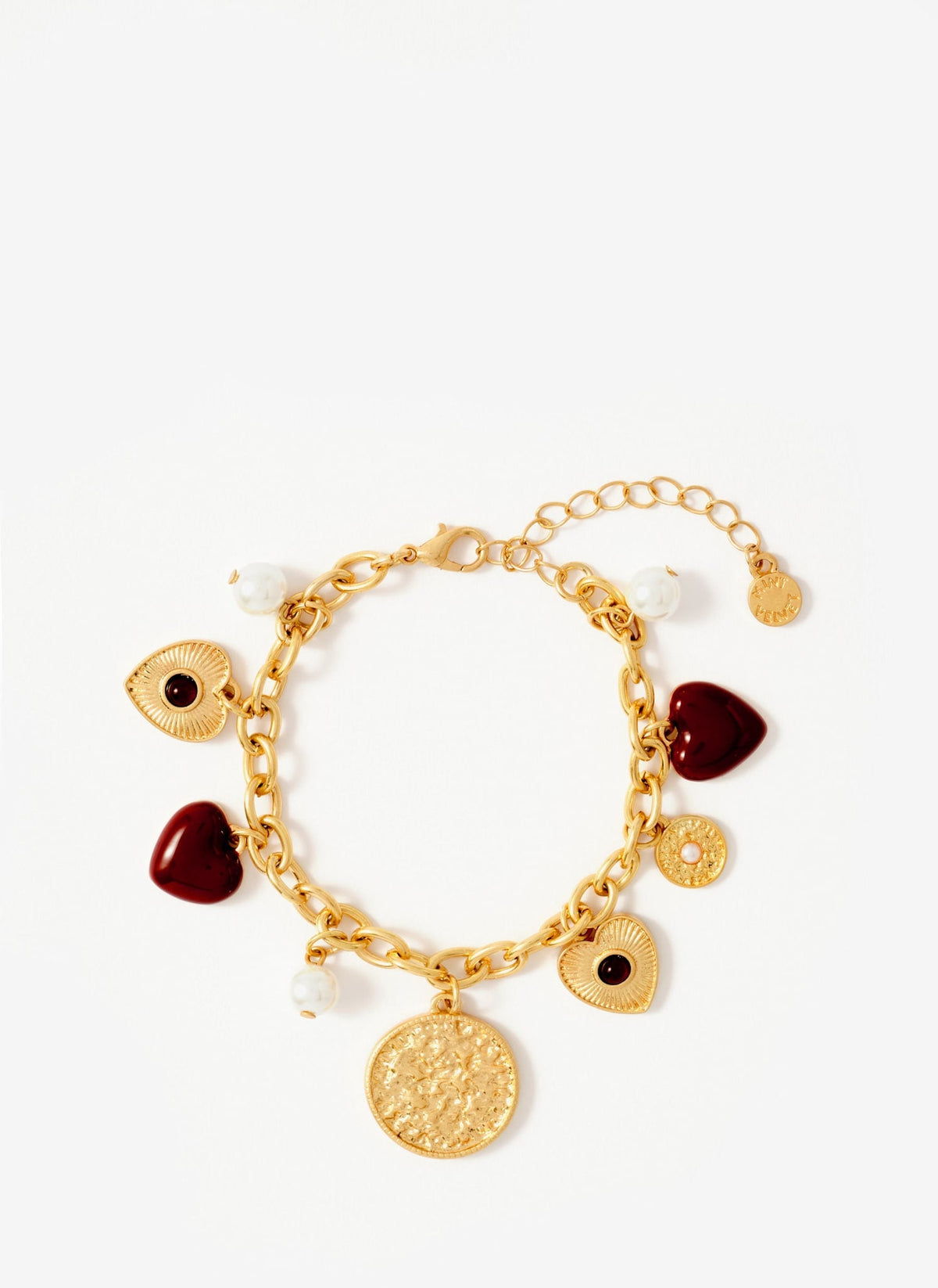 Gold Tone Multi Charm Bracelet