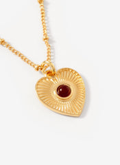 Gold Tone Layered Heart Necklace