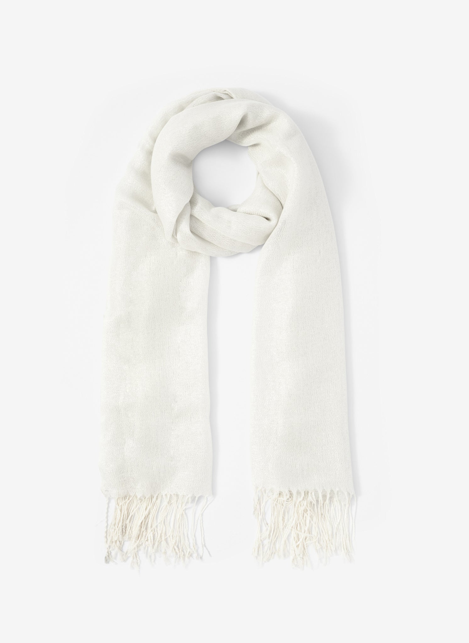 Silver Metallic Lightweight Scarf