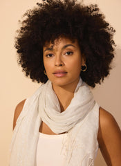 Silver Metallic Lightweight Scarf