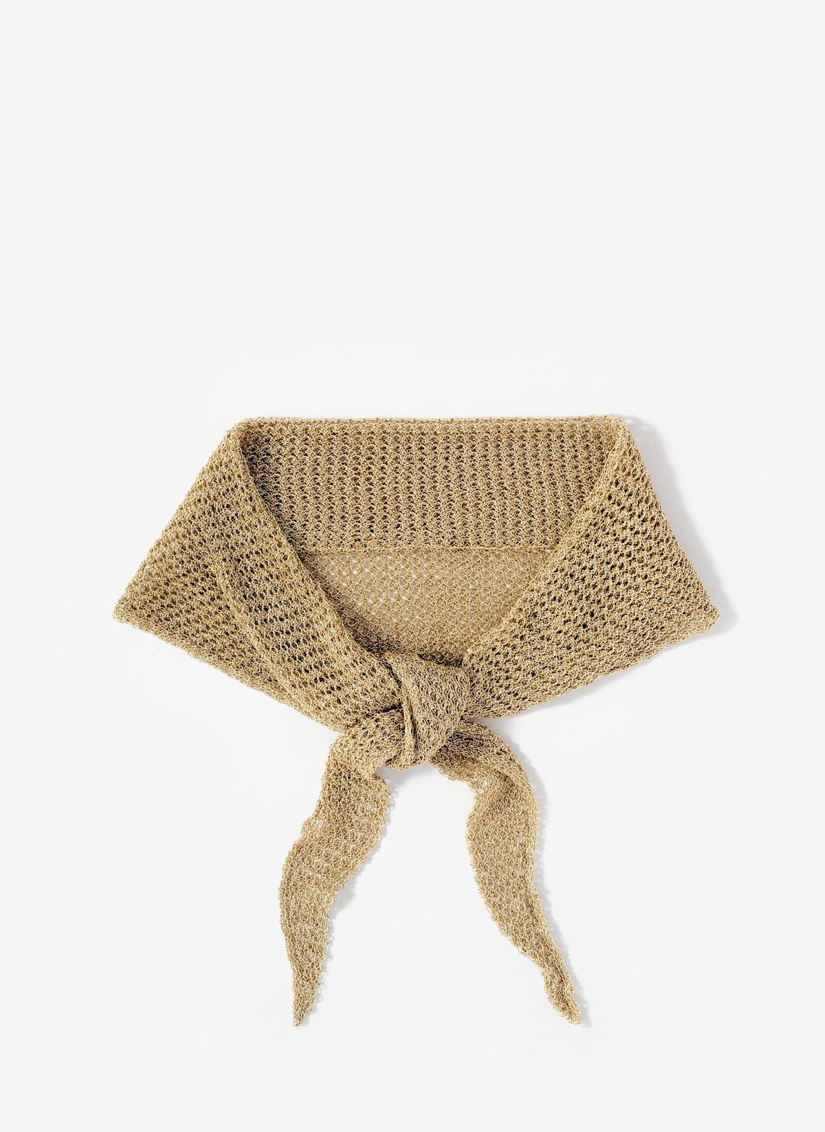 Gold Metallic Mini Triangle Neck Scarf