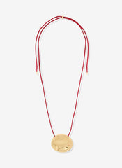 Gold Tone Pendant Rope Necklace