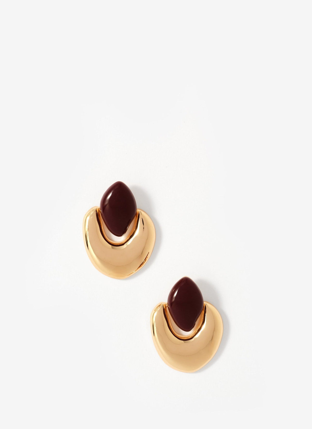 Gold Tone Stone Detail Earrings