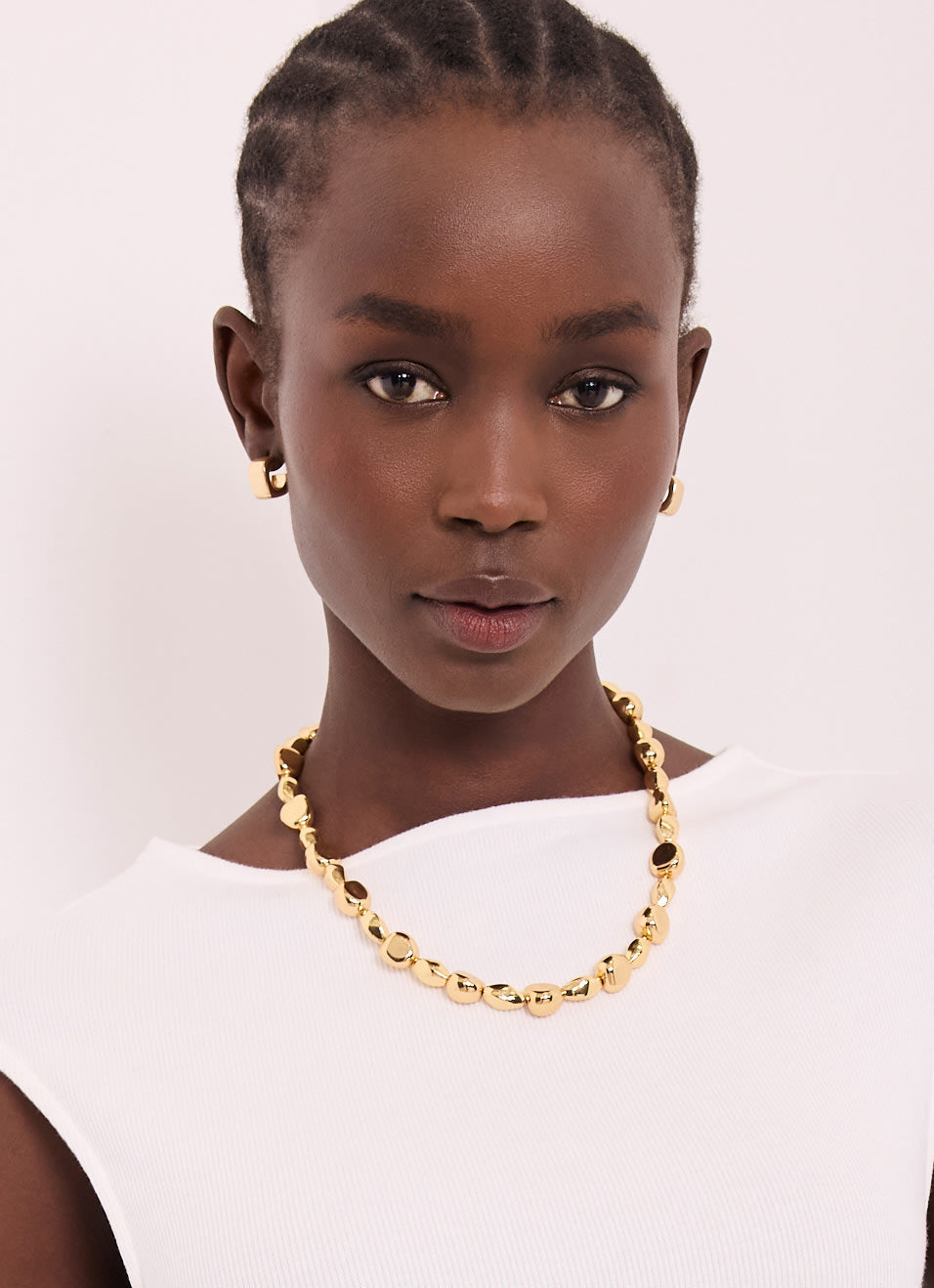 Gold Tone Beaded Necklace