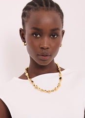 Gold Tone Beaded Necklace