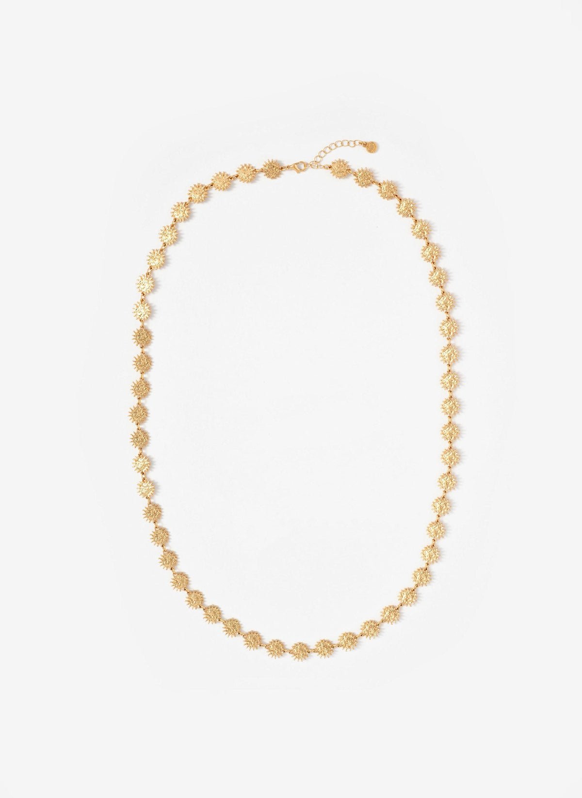Gold Tone Mini Sun Charm Pendant Necklace