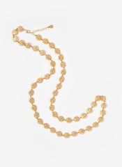 Gold Tone Mini Sun Charm Pendant Necklace