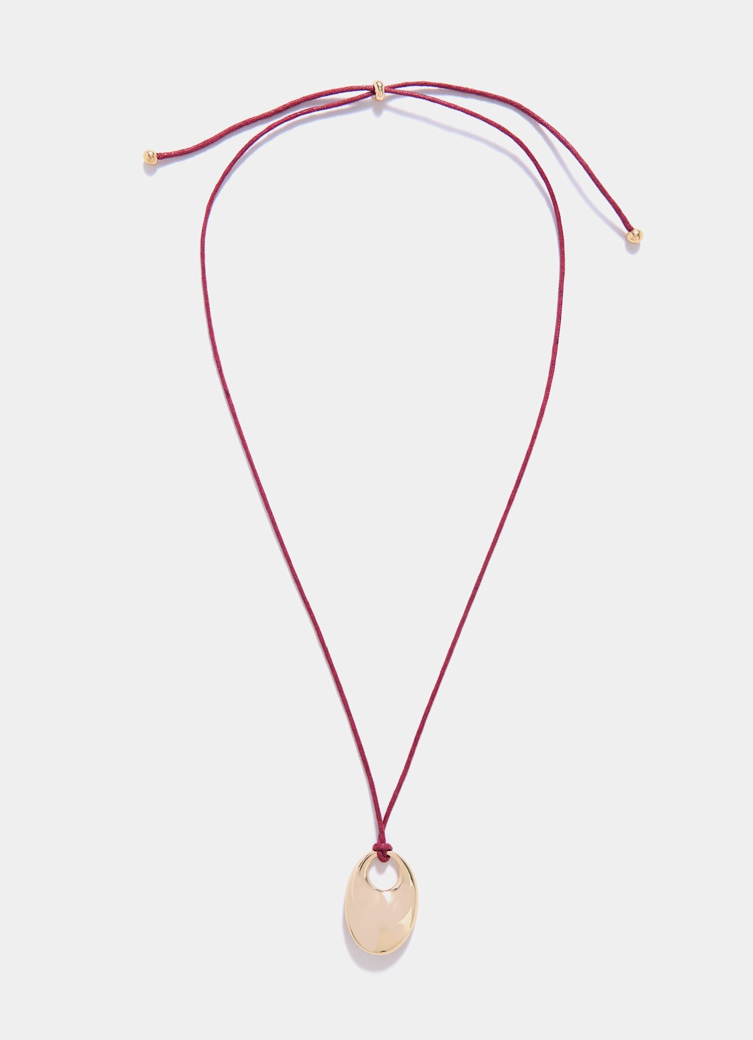 Gold Tone Rope Pendant Necklace