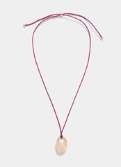 Gold Tone Rope Pendant Necklace