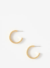 Gold Tone Textured Hoops