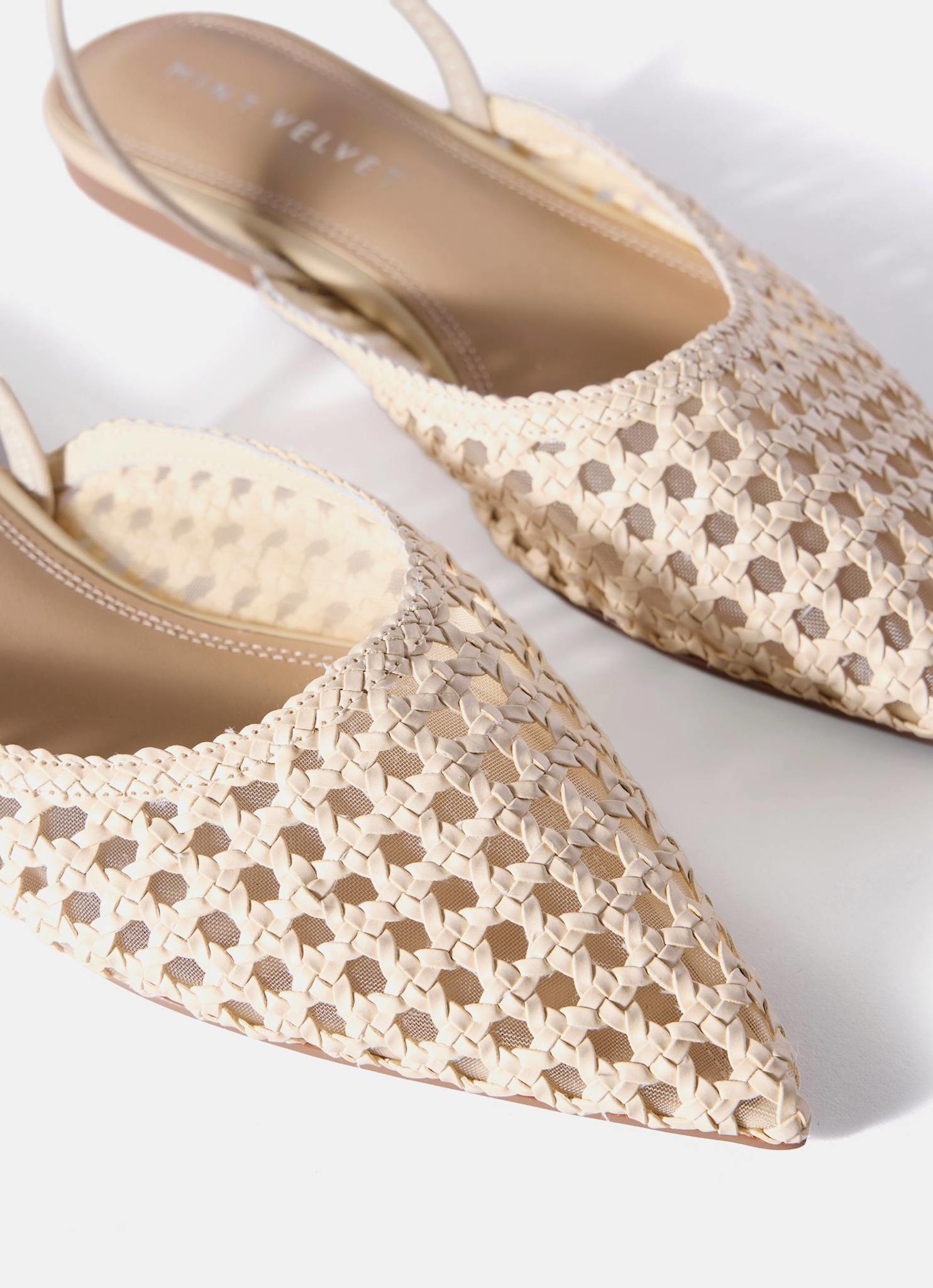 Grace Cream Woven Ballet Flats