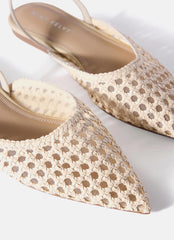 Grace Cream Woven Ballet Flats