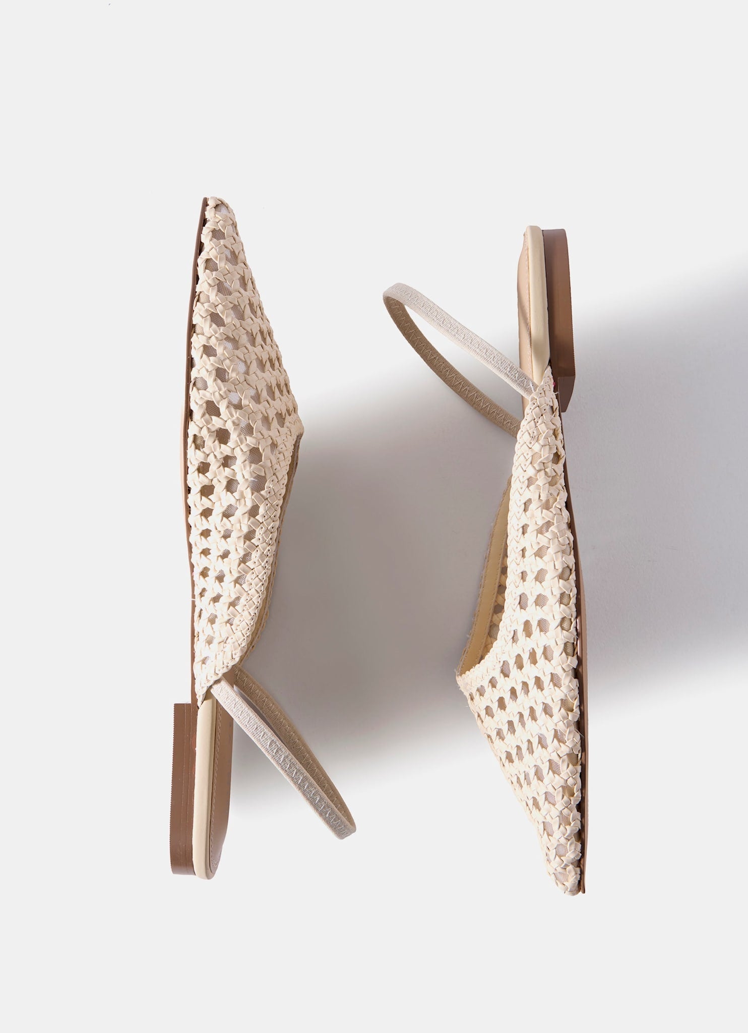 Grace Cream Woven Ballet Flats