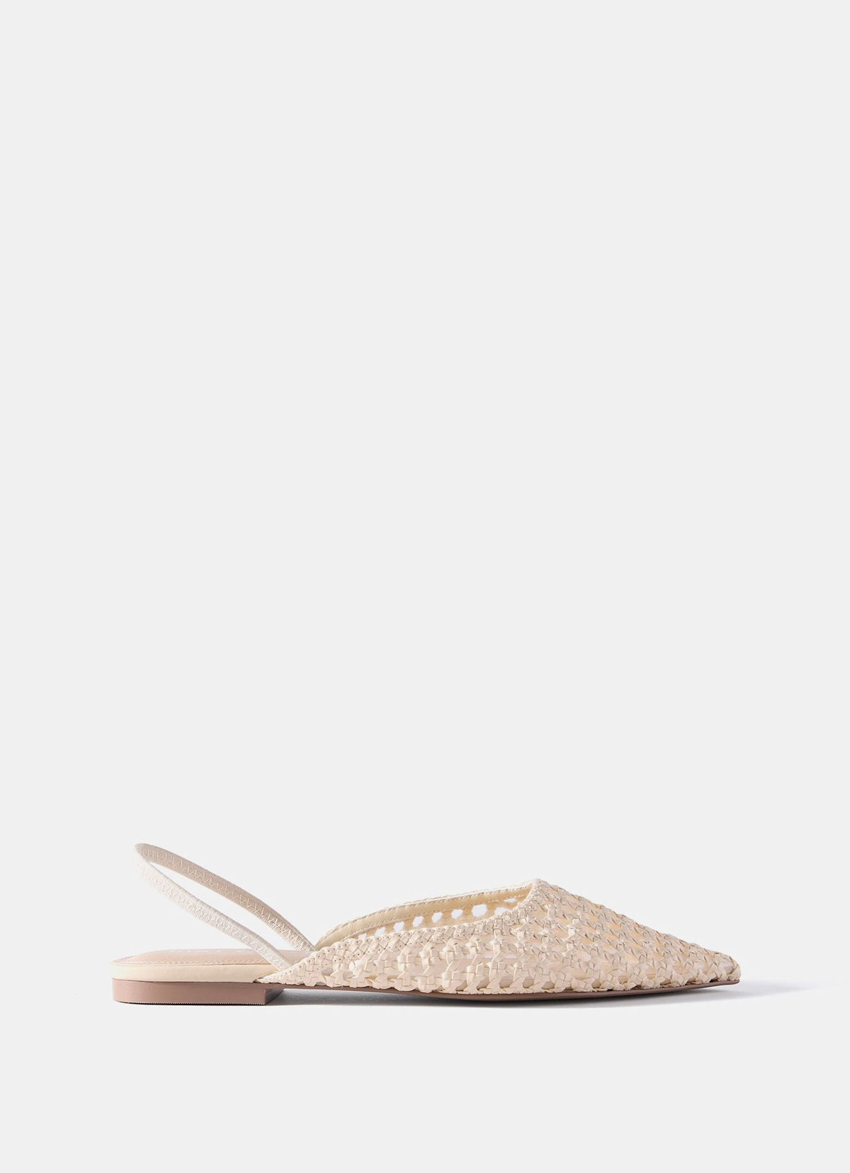 Grace Cream Woven Ballet Flats