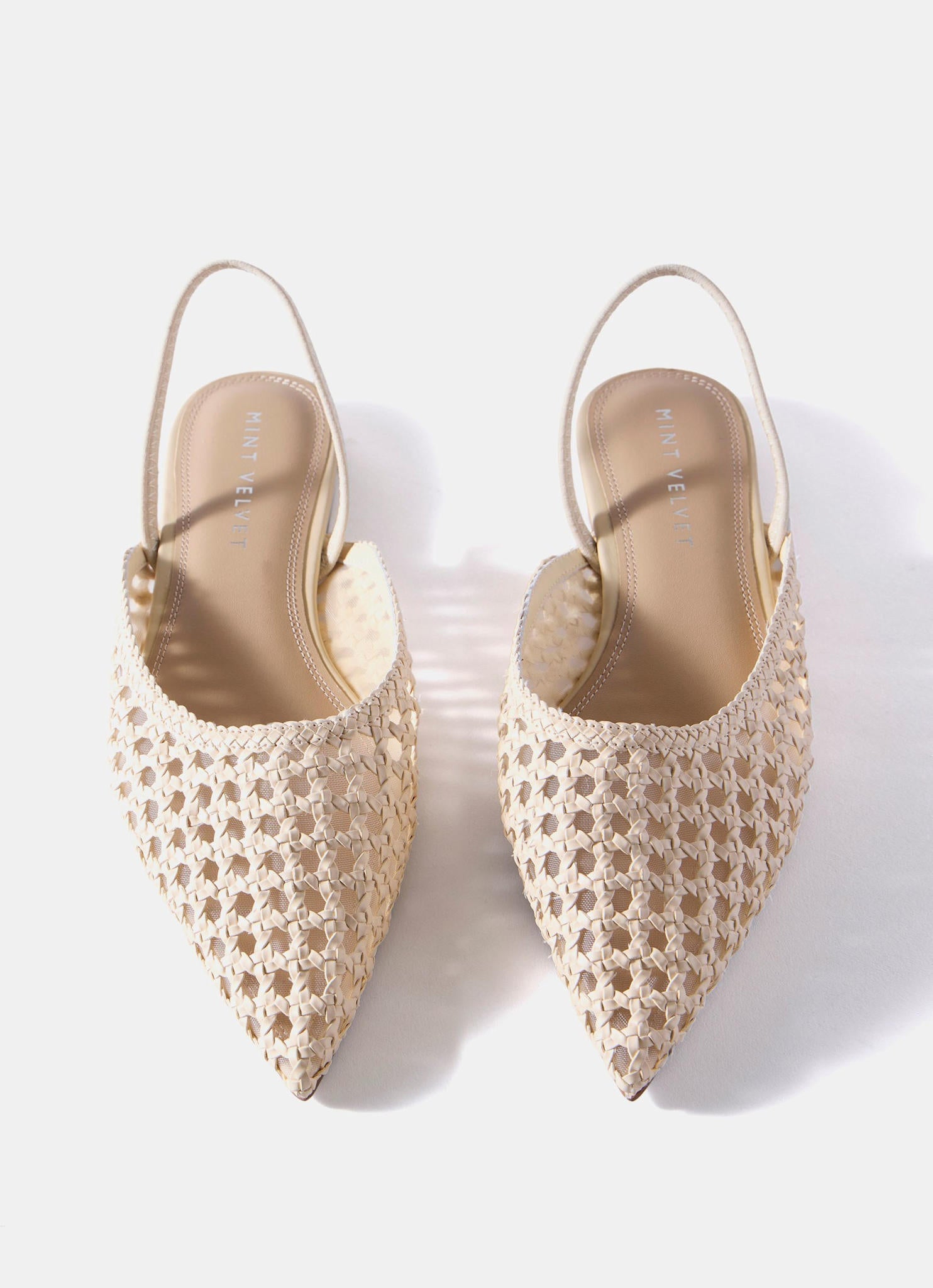 Grace Cream Woven Ballet Flats