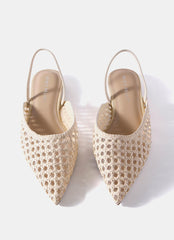 Grace Cream Woven Ballet Flats