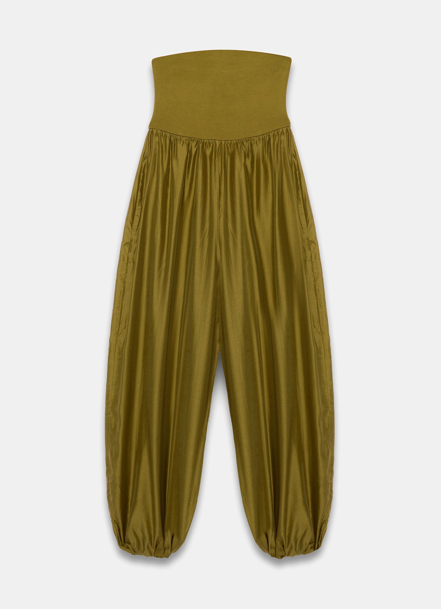 Green Bandeau Balloon Jumpsuit