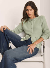 Green Bobble Detail Cardigan