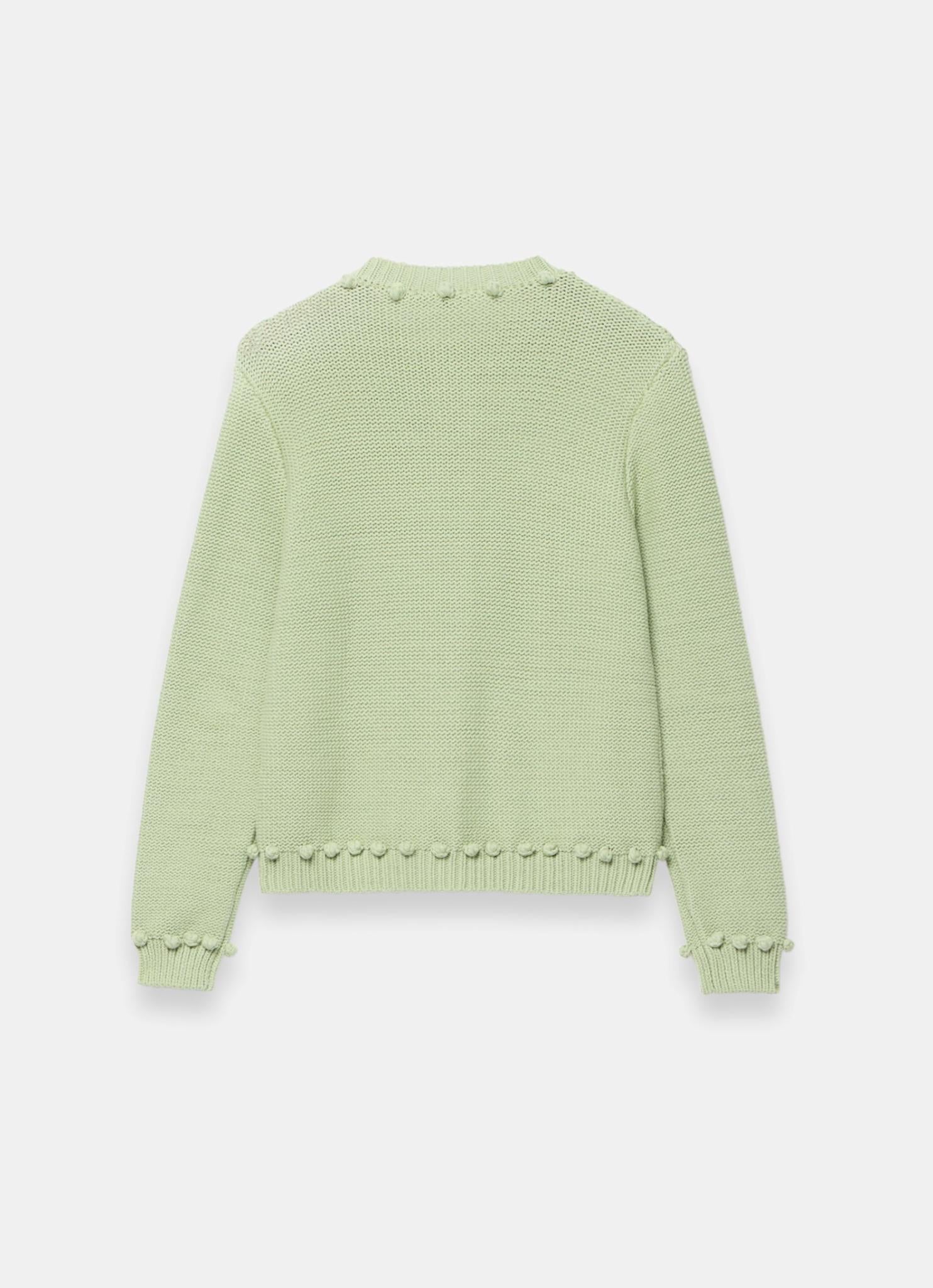 Green Bobble Detail Cardigan