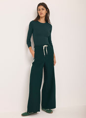 Teal Layering Crew Neck Top