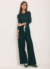 Teal Layering Crew Neck Top