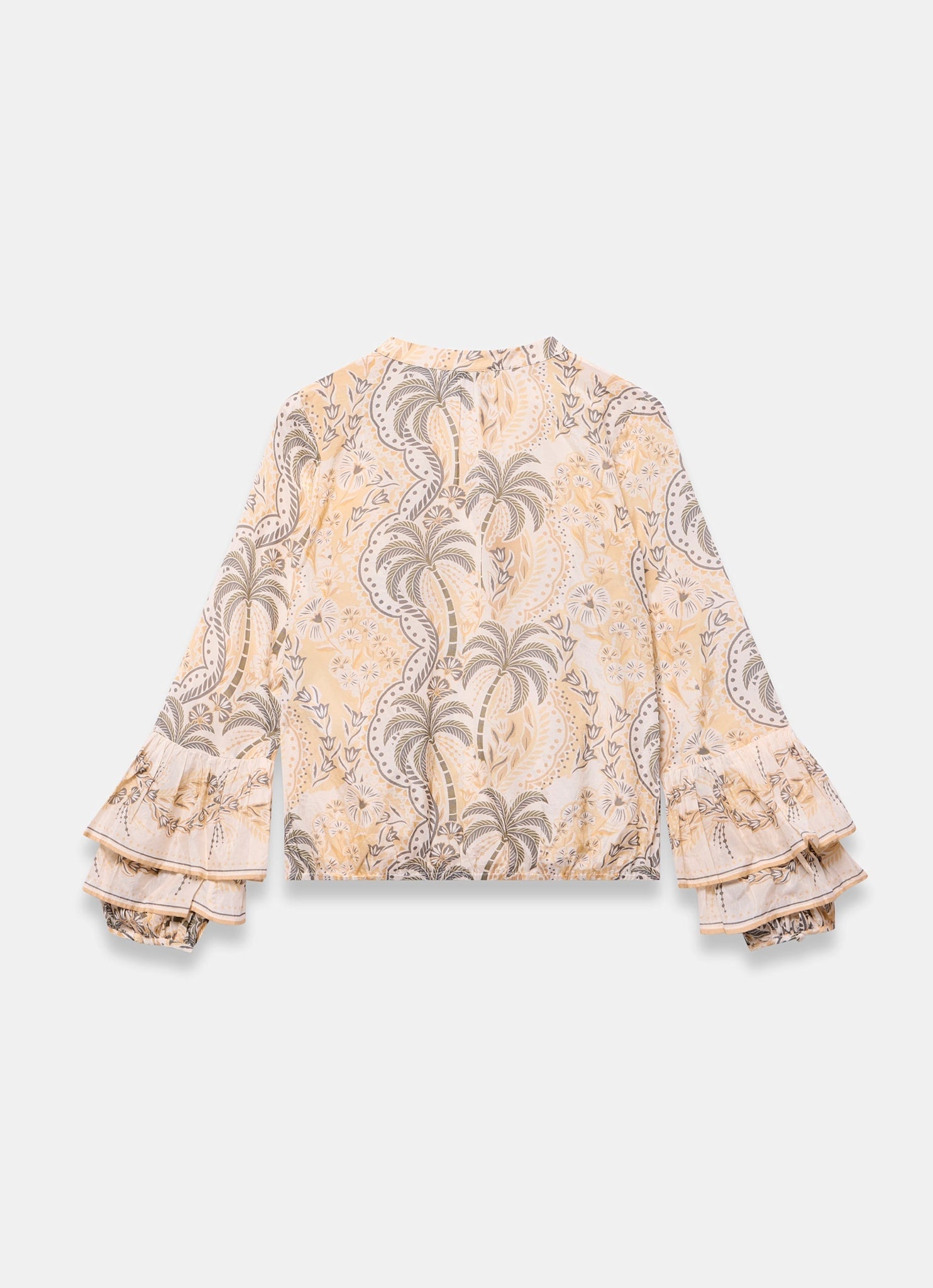 Neutral Palm Print Blouse