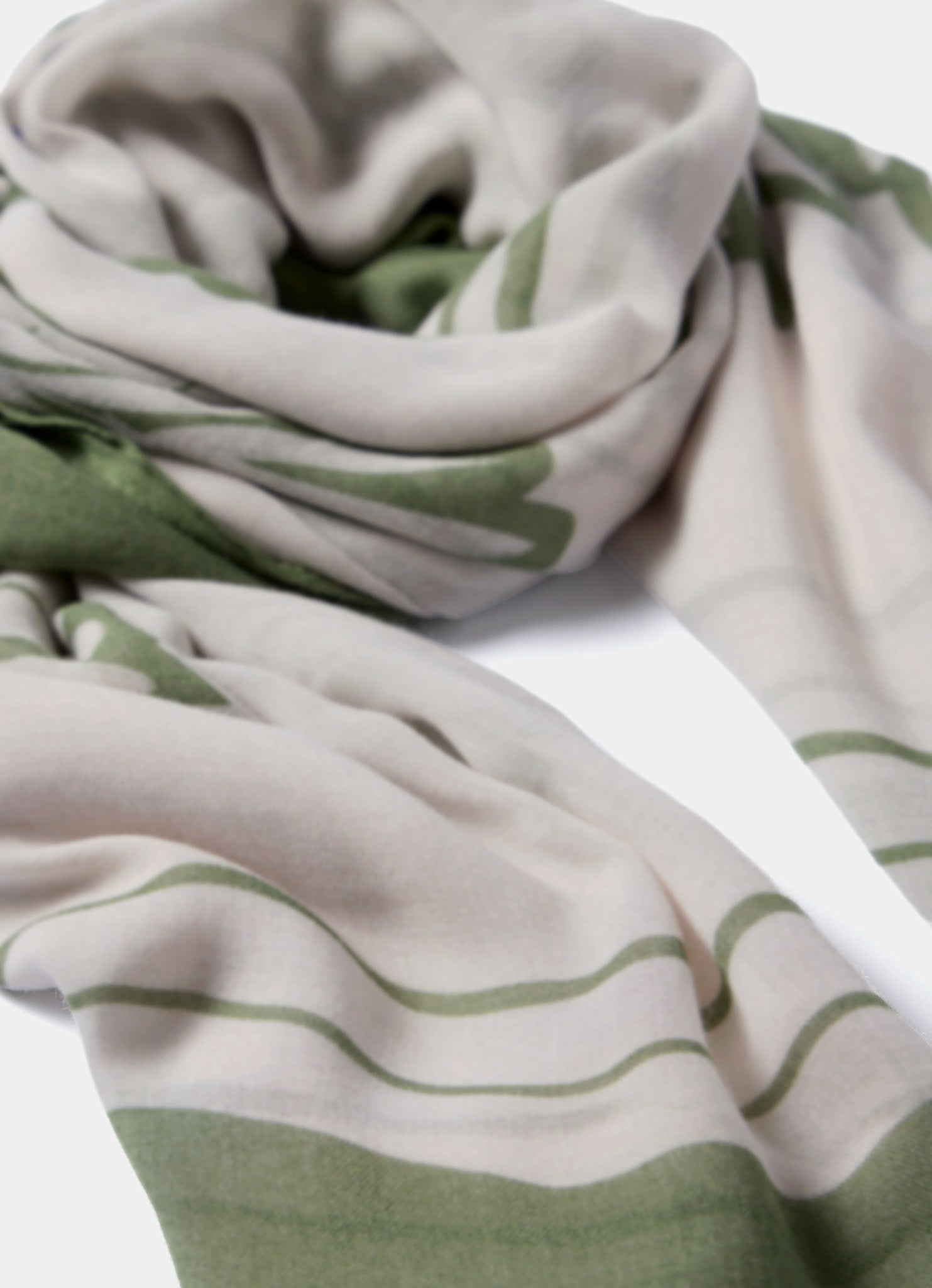 Green Palm Print Sarong