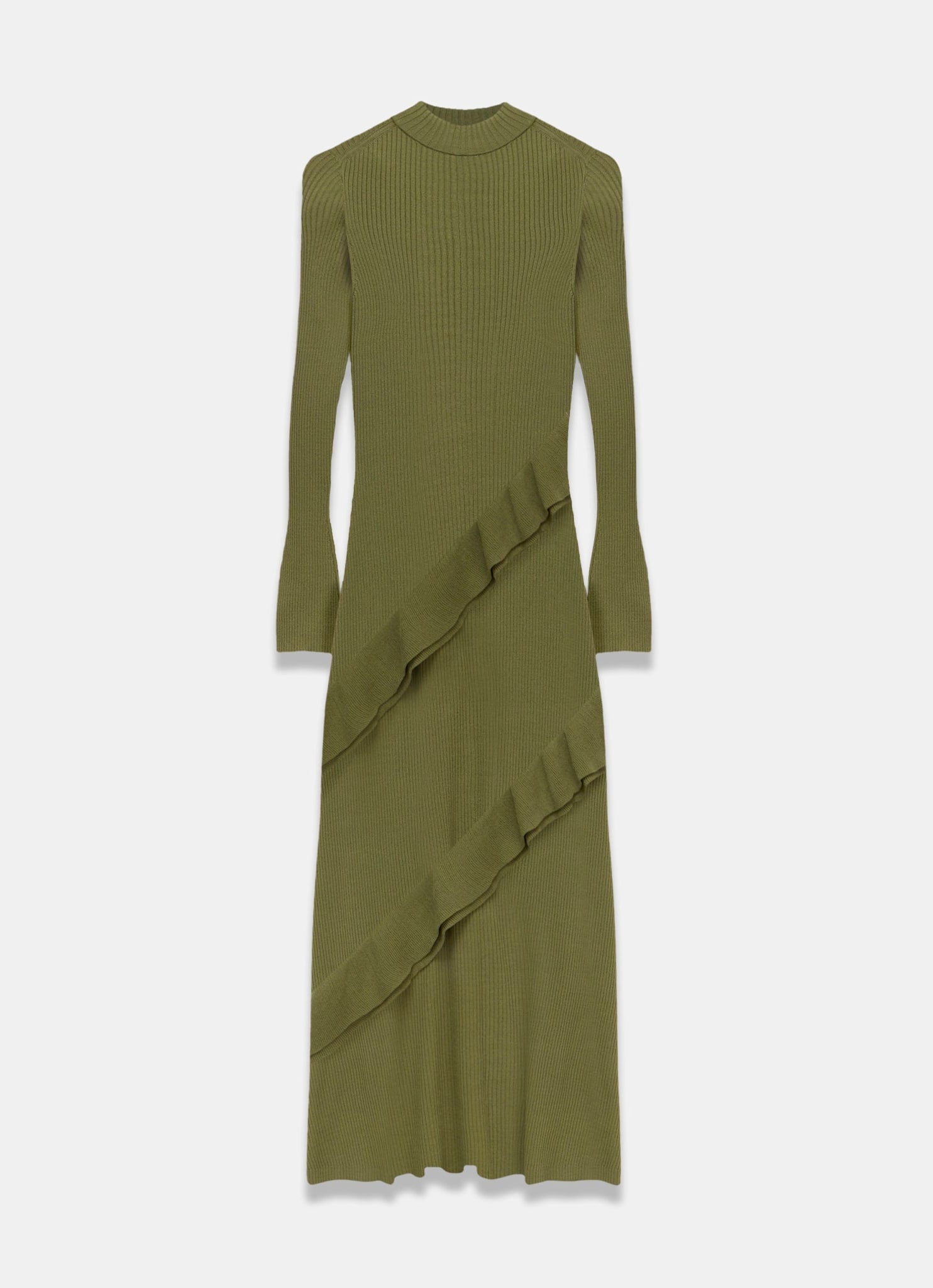 Green Ruffle Maxi Dress