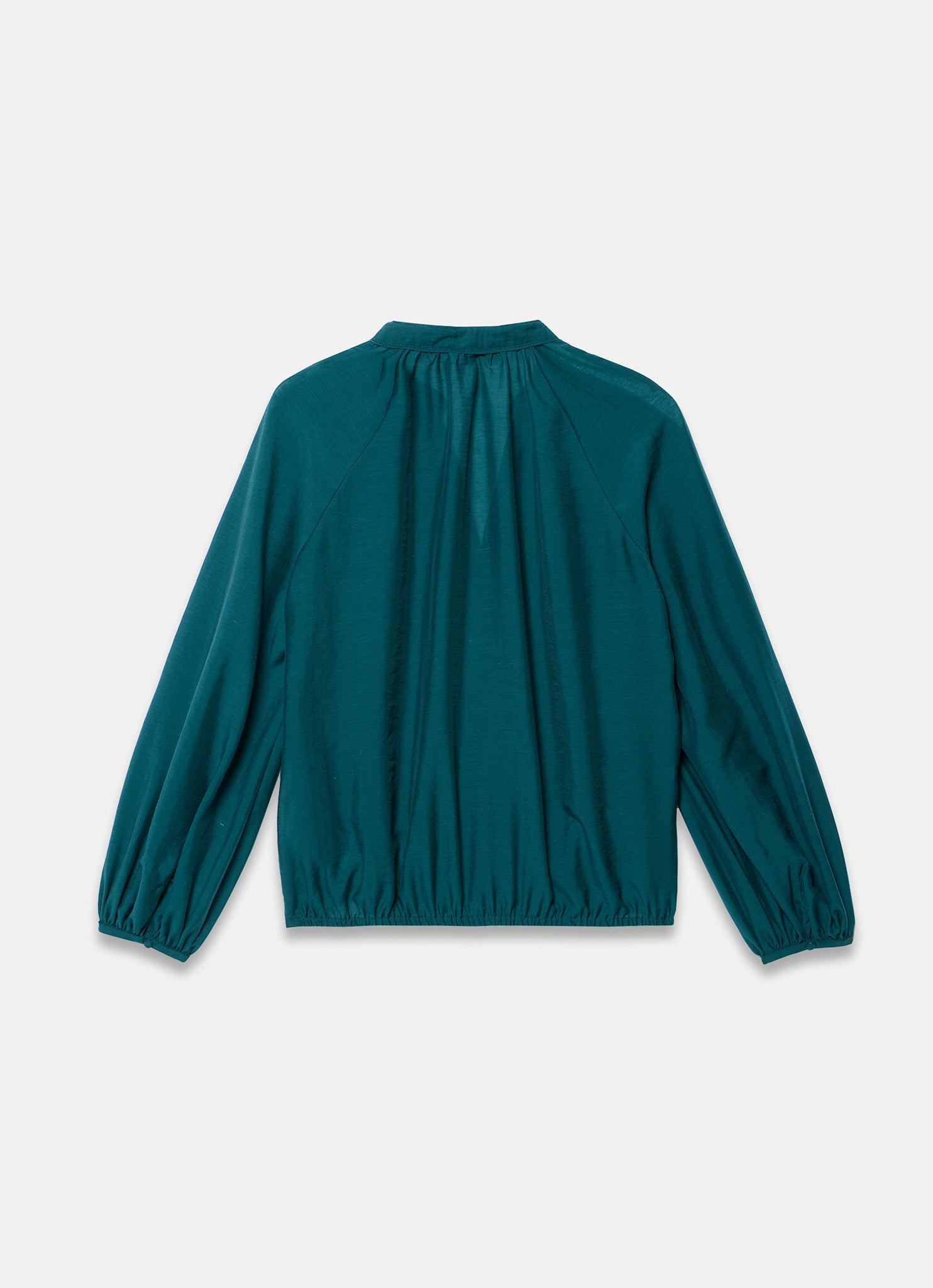 Teal Whipstitch Detail Blouse